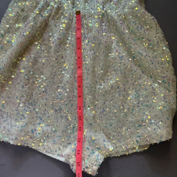 Cloud Ten romper women large cowl neck open back sequin halter one piece white - Picture 9 of 13